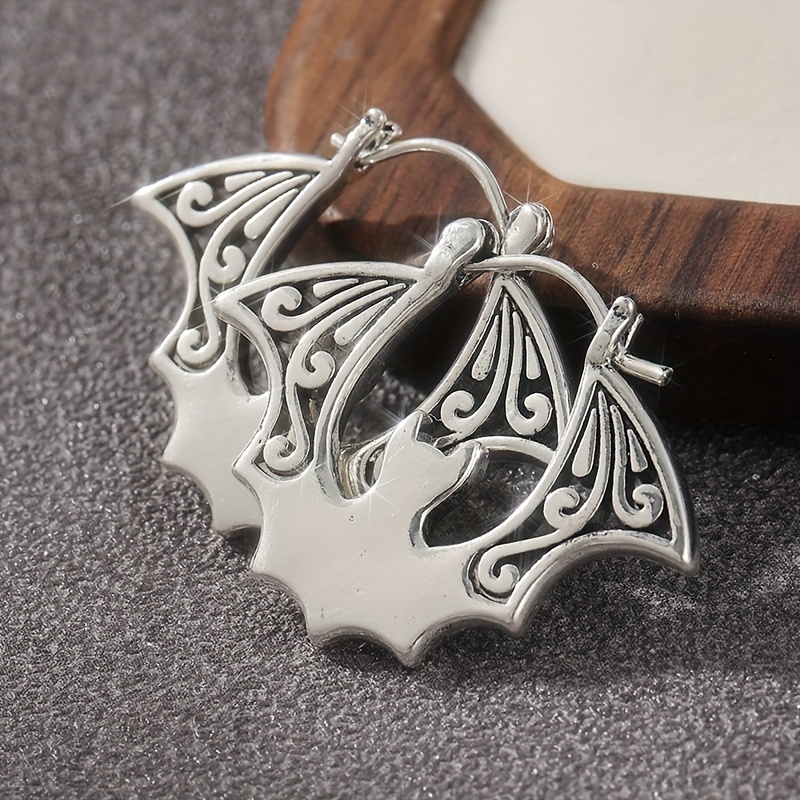 2pcs Stylish And Creative Halloween Bat Earrings - Perfect Anniversary Gift For , Unisex Jewelry