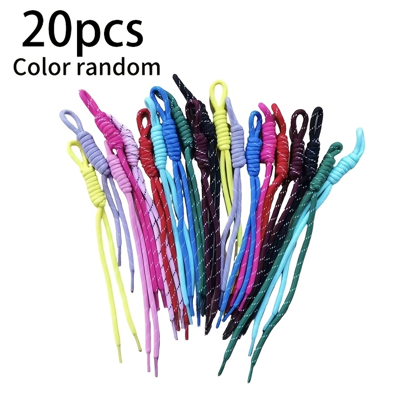 TEMU Random Color Nylon Rope 20pcs, Hand Weaving Cord Kit, Craft Braided Material For Keychain And Backpack Pendant Making, Handmade Accessory