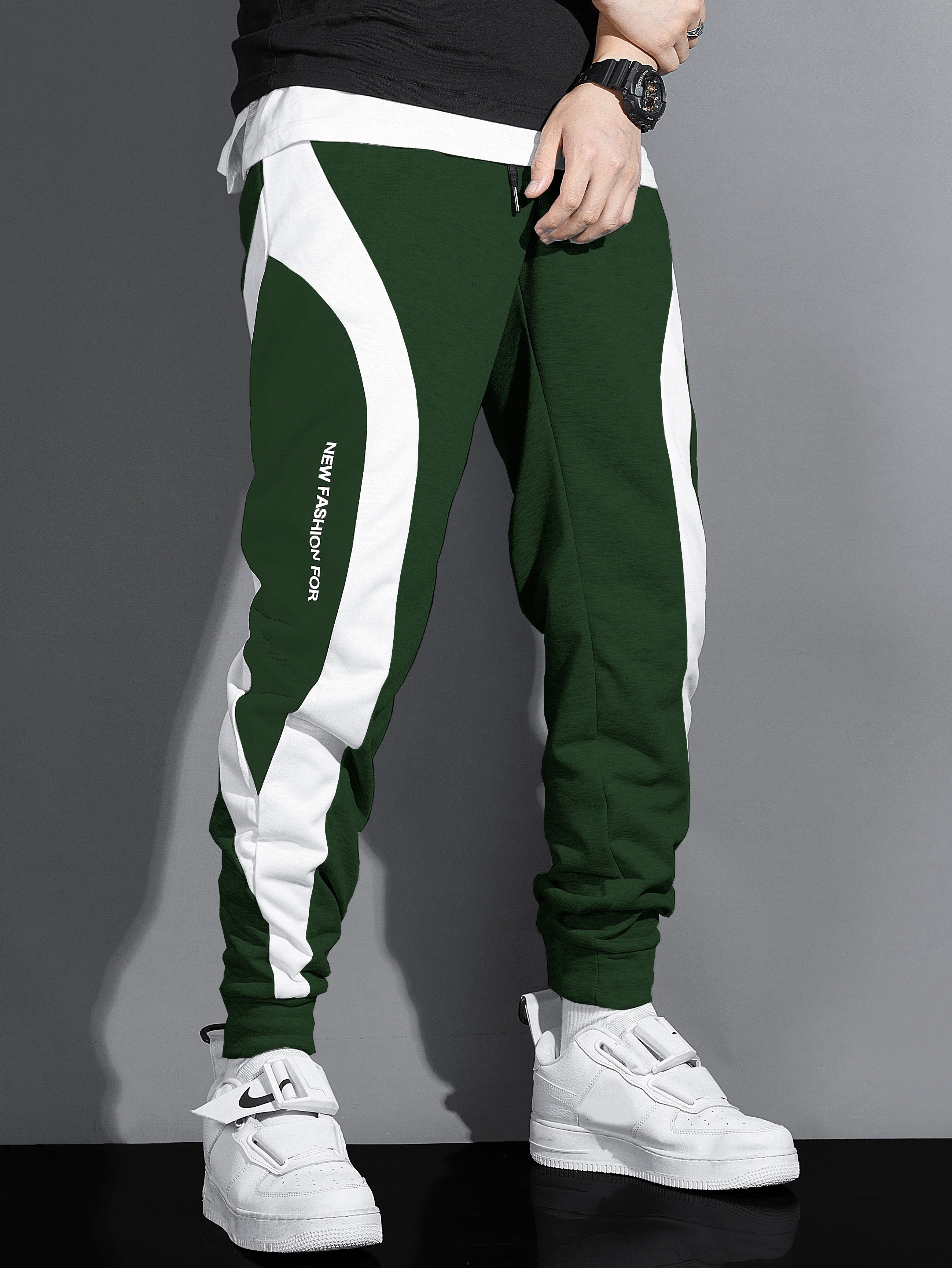 men s color block drawstring sweatpants pocket casual comfy Temu