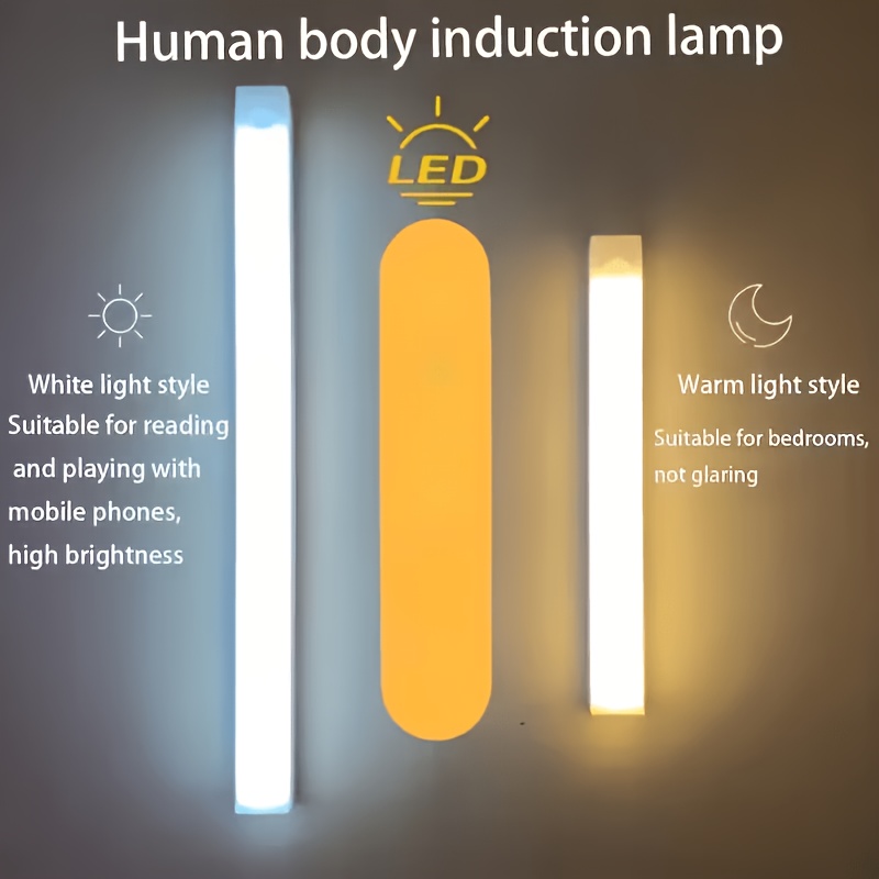 3-Pack Smart Night Light with Rechargeable Battery and Motion Sensor