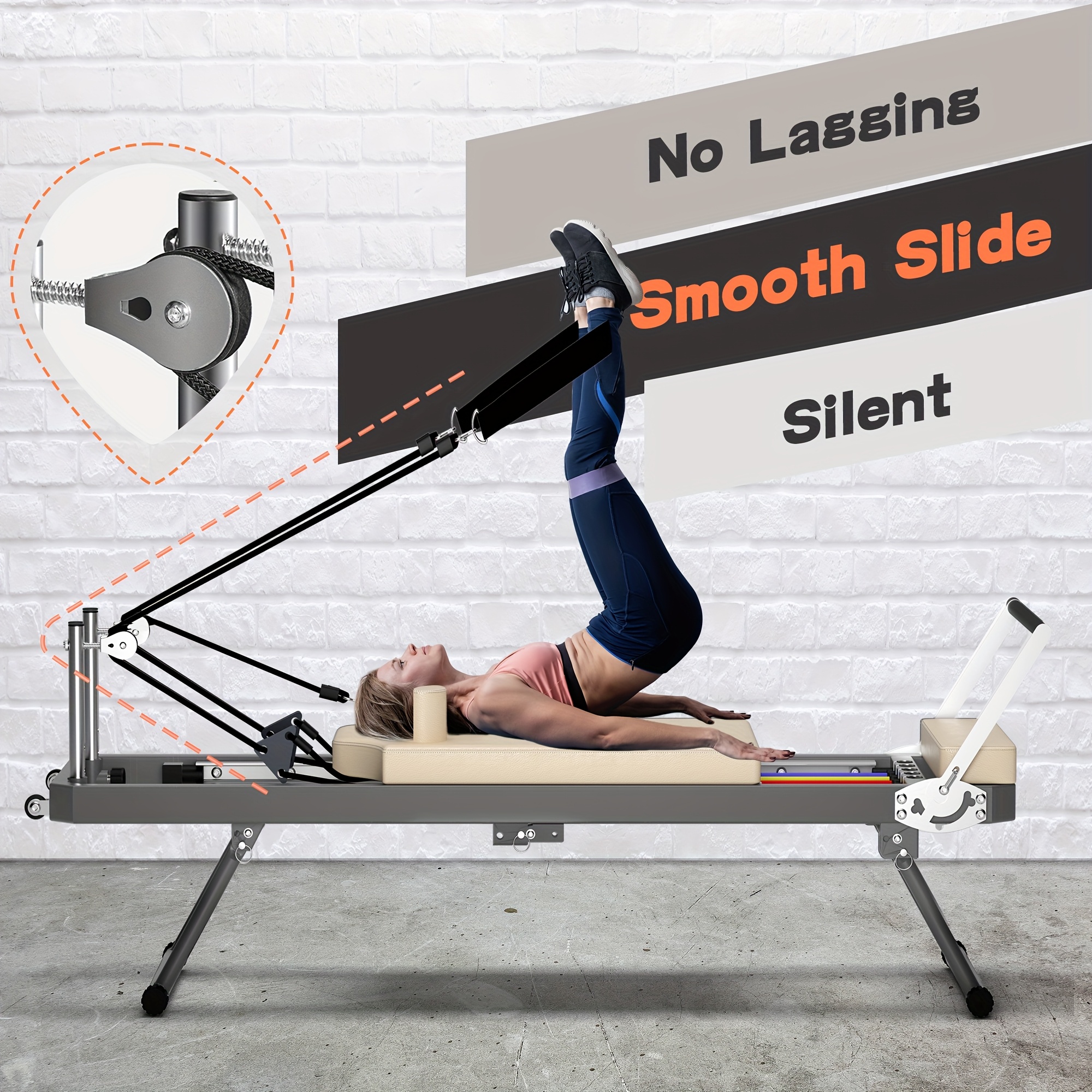 Foldable Pilates Reformer, Pilates Machine Equipment For Home