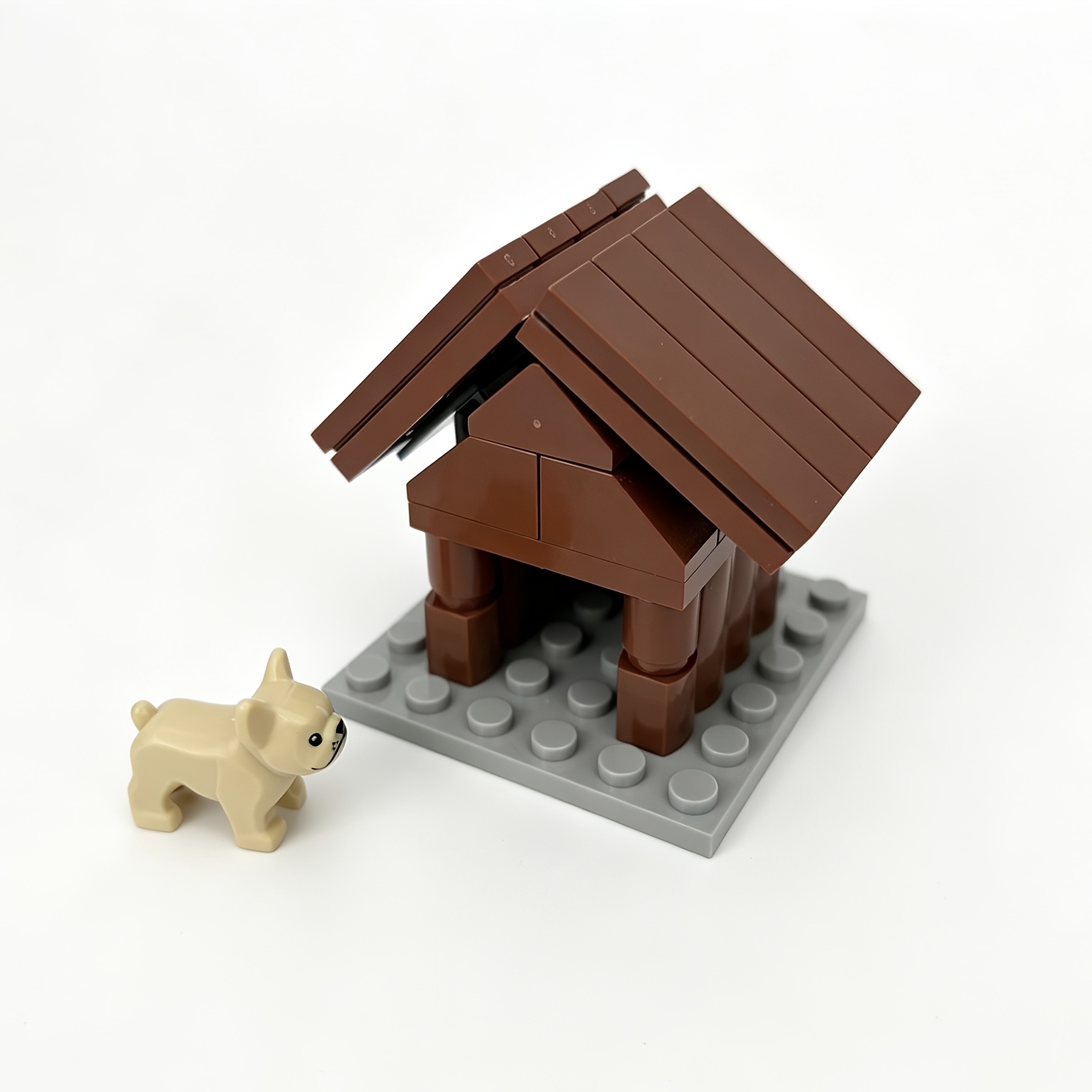 MOC Small Granule Building Blocks Toy, Creative Doghouse Scene