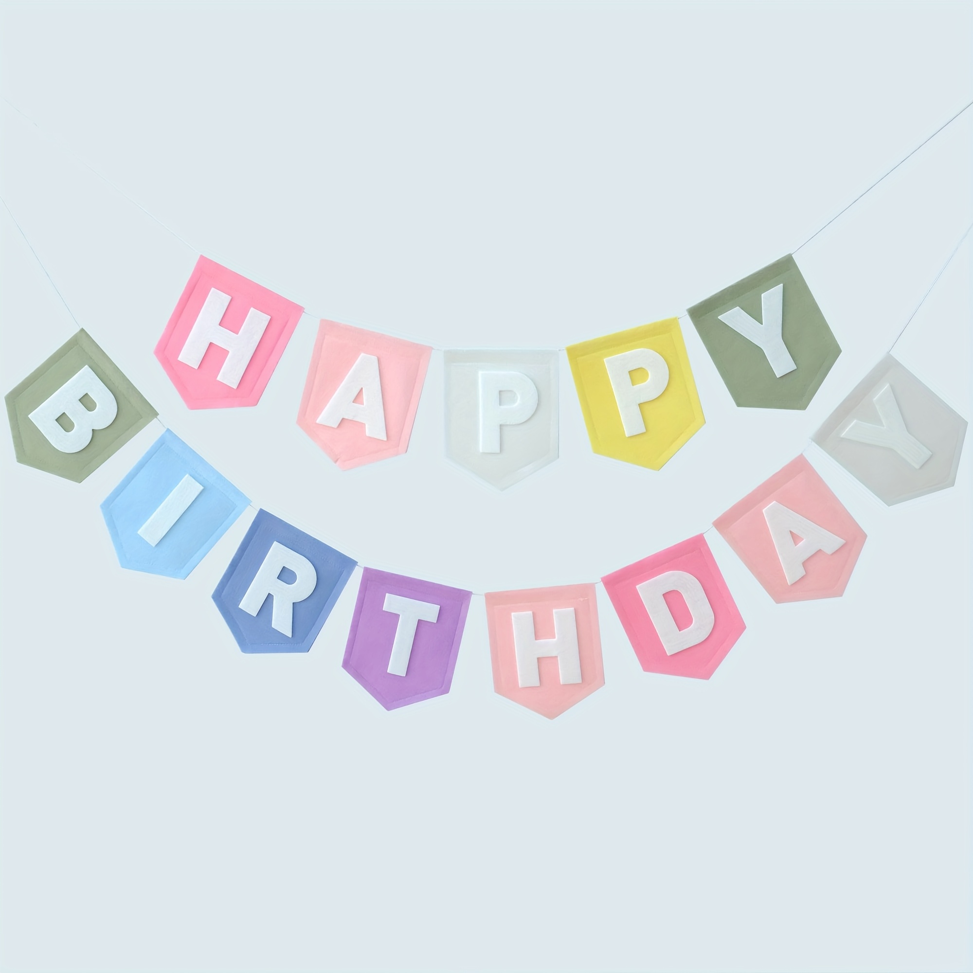 Bohemian Style Happy Birthday Banner Set - Easy-to-hang Party Props, Perfect For Birthday Background Decorations