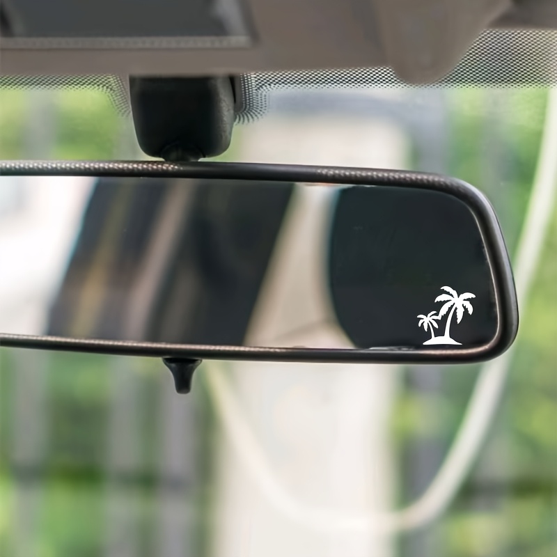 Set Of 2 Palm Tree Vinyl Stickers, Ideal For Rearview Mirrors, Small Decals For Beach Themes, Suitable For Laptops And Phones, Vinyl Car Stickers.