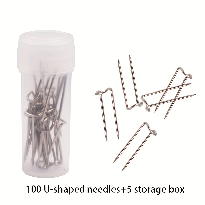 20/40/60/80/100pcs Stainless Steel Pins Silvery U-pin For Jewelry Display Quilt Applique Pins Sewing Needle Sewing Accessories