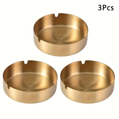 3pcs fine golden creative round design suitable for cigar bar festival party durable table decorations