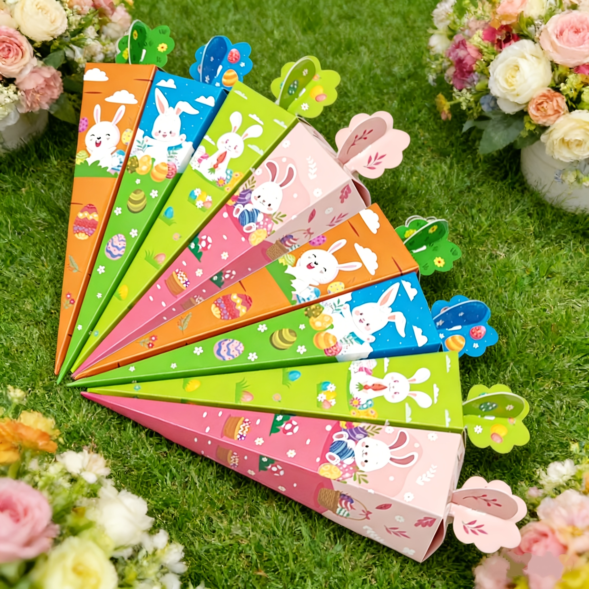 TEMU Regalo /Lui Set da 12/24 pz di Scatole con Design 3D e Carota �� Scatole Regalo Colorate di Carta, Stili Assortiti (4 Design ), Scatole Creative