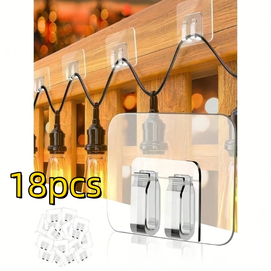 E-shop Packung mit Haken für Lichterketten für den Außenbereich mit Klebeband, wasserdicht UV-beständig. Geeignet für Feiertags-, Hof-, Garten-