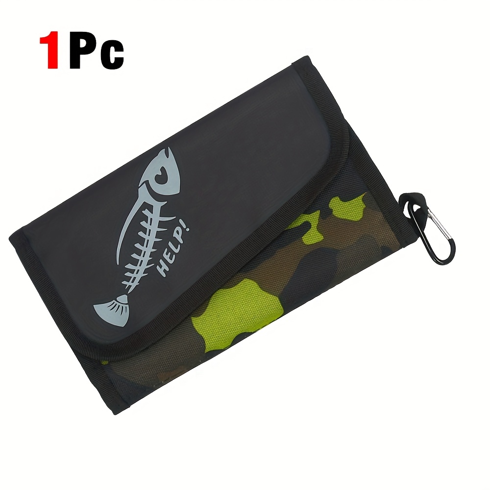 Image of Fishing Soft Lures Storage Bag Fishing Baits Binder Carrying Fishing Leader Tackle Wallet Bag With Carabiner