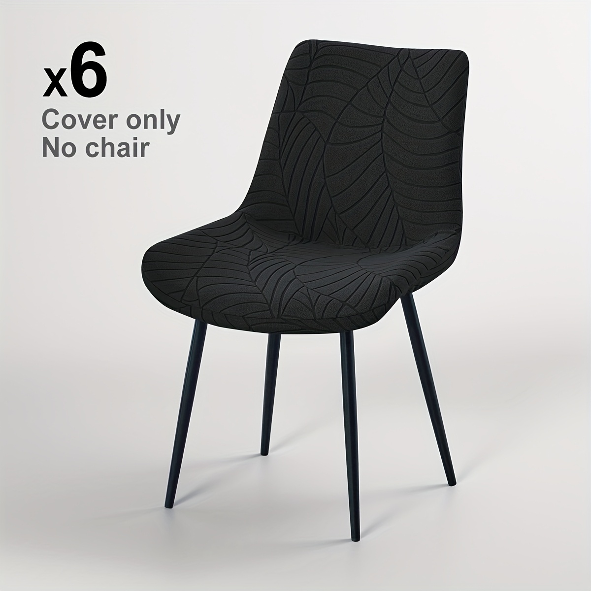 TEMU 4/6pcs Housse de Chaise Stretch Jacquard Feuille Tout-