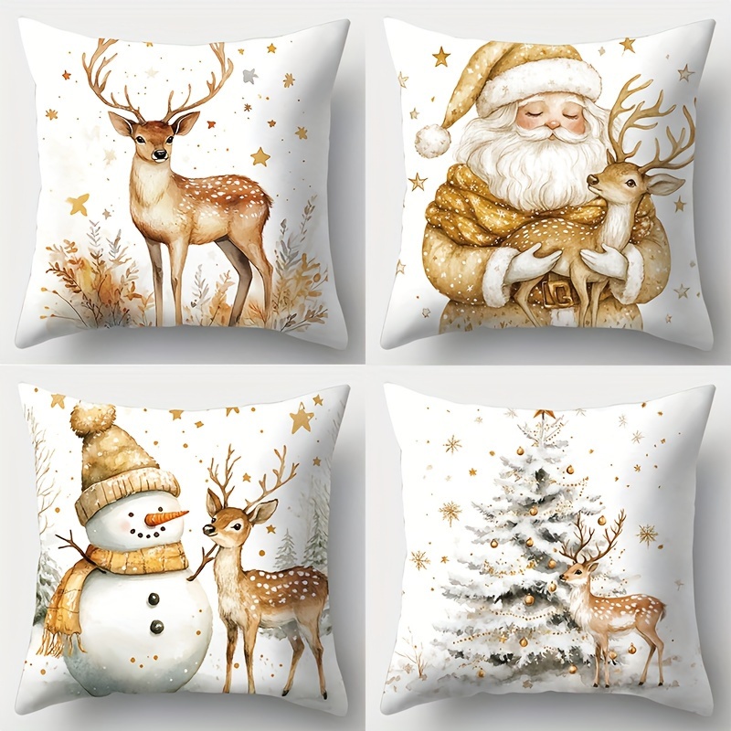 

4pcs, The Christmas Incorporates Christmas , As , Christmas Elk, Etc. Are And . The Is Of And