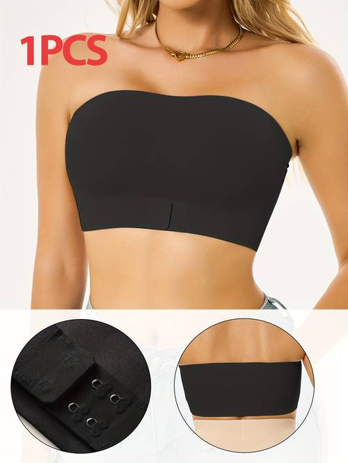 bandeau sin tirantes con cierre frontal para mujer, total , invisible, antideslizante, anti-fallas de guardarropa, sin costuras, , push-up de pecho pequeño con banda antideslizante, elegante y