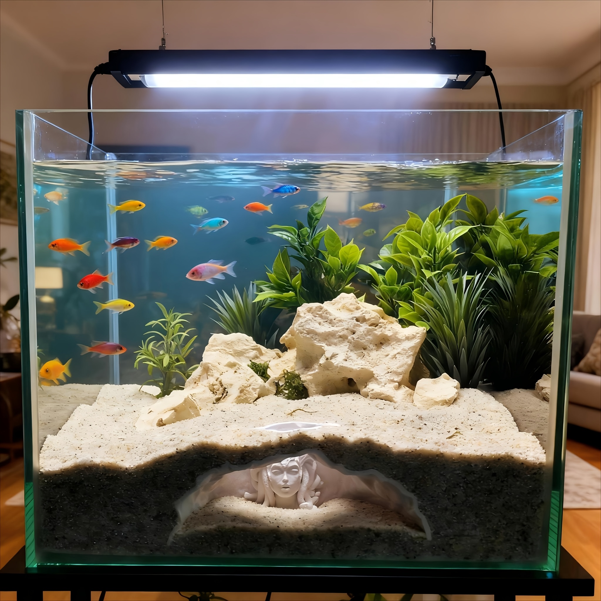 3d Printed Hide Cave For Reptiles And Fish - Multi-use Tunnel Decor For , Lizard Or Aquarium Terrarium, No Installation Needed