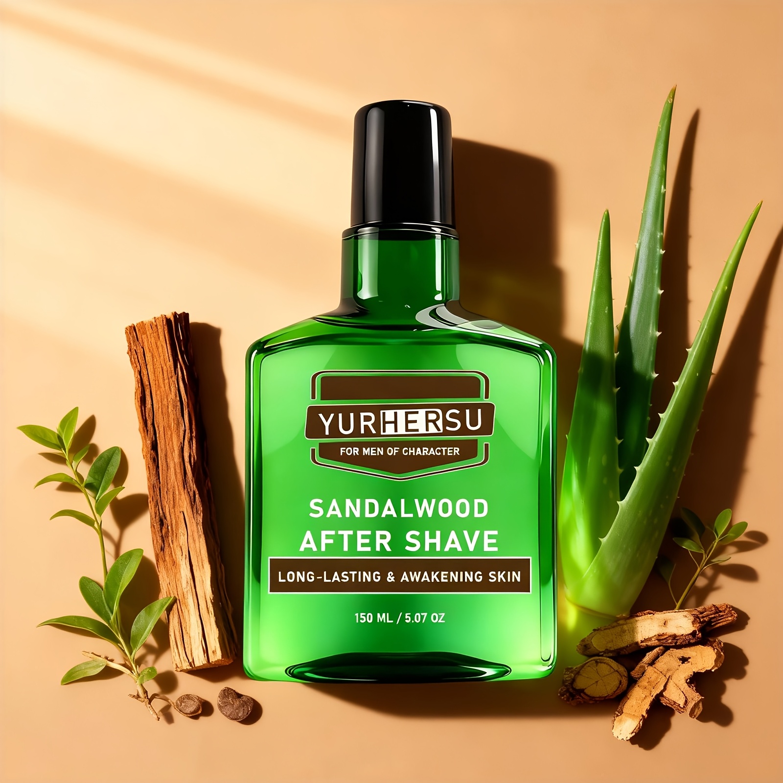 Image of Sandalwood-scented Aftershave, For Pre-shave Preparation, Containing Aloe And Centella Asiatica. For Use After Shaving, Suitable As A Holiday Gift For Boyfriend Or Father