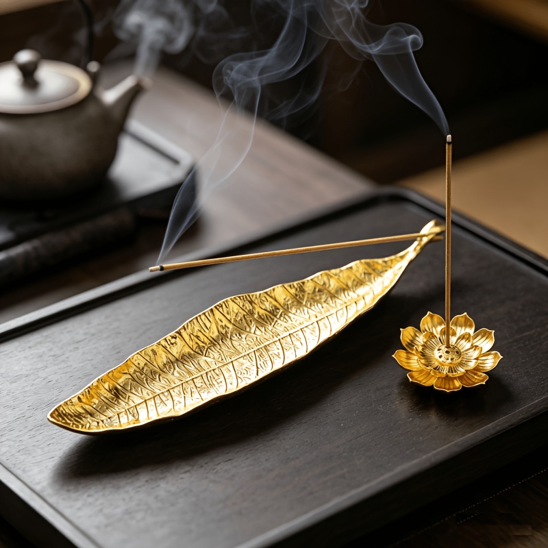TEMU 2pcs Set: Large Incense Holder + For Lotus Incense Holder, Home Decoration On Christmas, Halloween, Easter, Hanukkah, Thanksgiving And Other