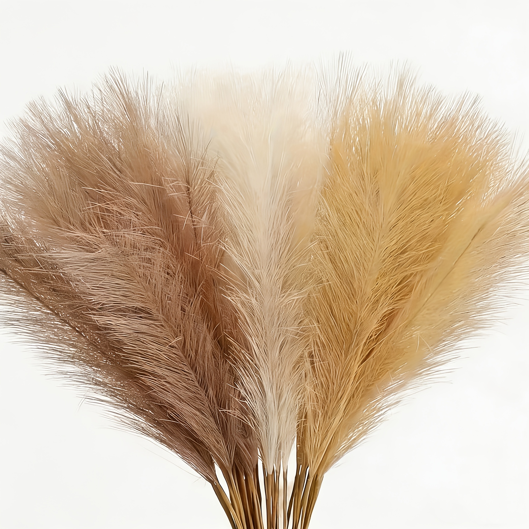 9pcs Set Of Artificial Rattan Grass | Realistic Fluffy Grass Texture, Large-sized Reed Branches That Feel | Suitable For Filling Floor Vases, Enhancing Space | Bohemian Style