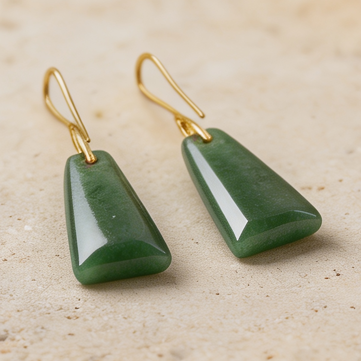 TEMU Pendientes colgantes trapezoidales de verde, estilo bohemio de /verano, aretes para mujer, adiciones únicas para , Día de la , temporada de