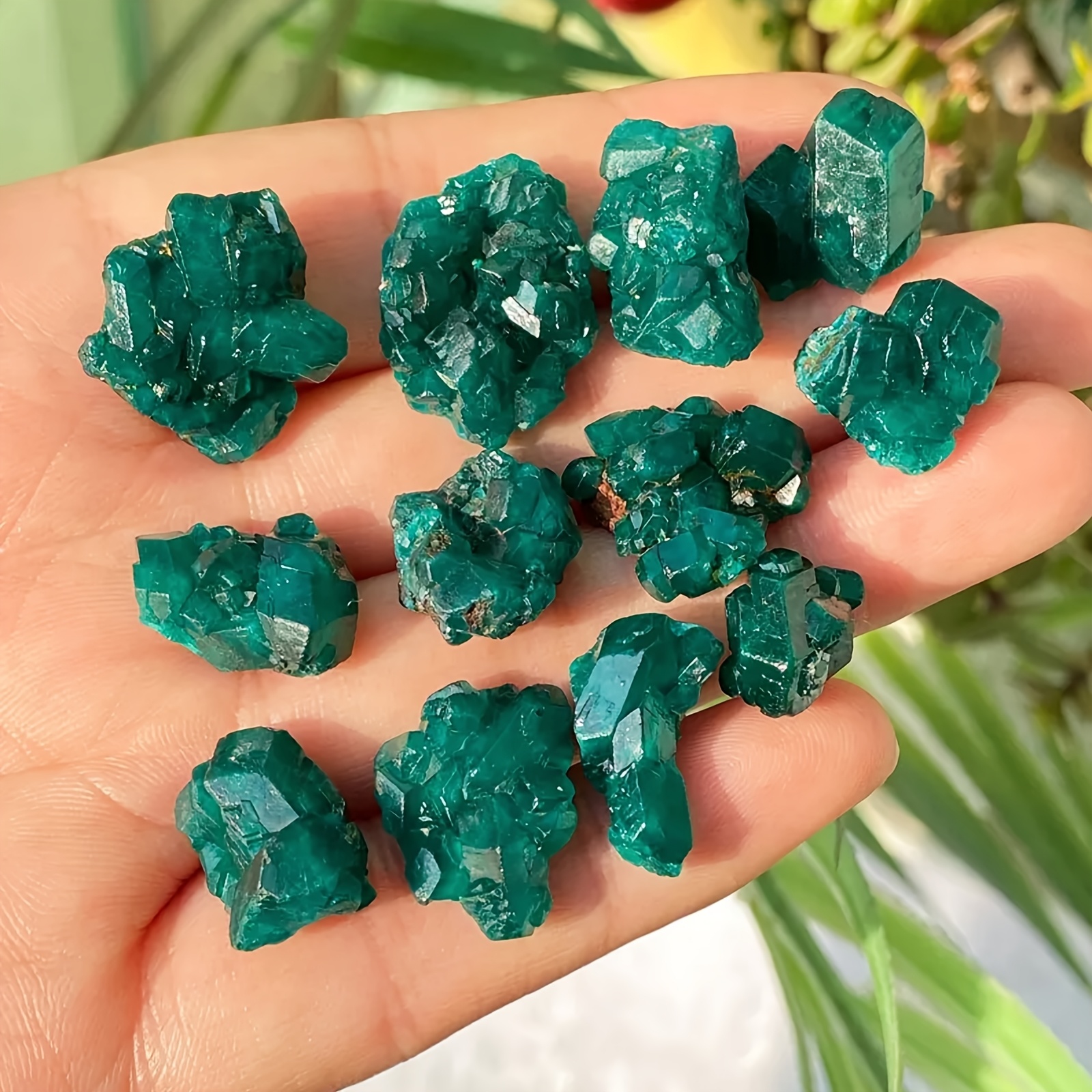Natural Green Diopside Artificial Crystal Cluster, Rare Deep Green Specimen