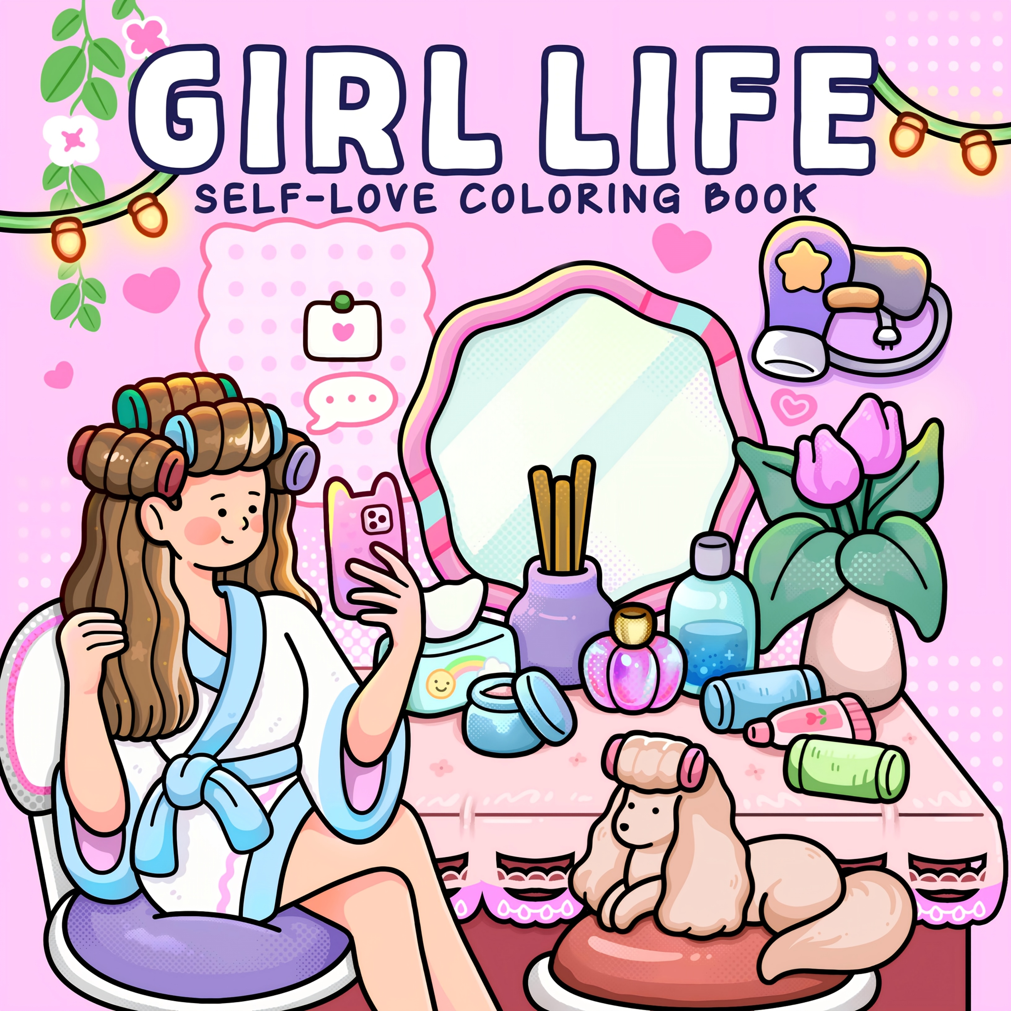 Image of -page Coloring Book Featuring Fashionable, Showcasing Lives Of Adorable Women, Perfect For Relaxation And , Suitable For Adults And Teenagers, An Gift For Thanksgiving, Easter, Christmas