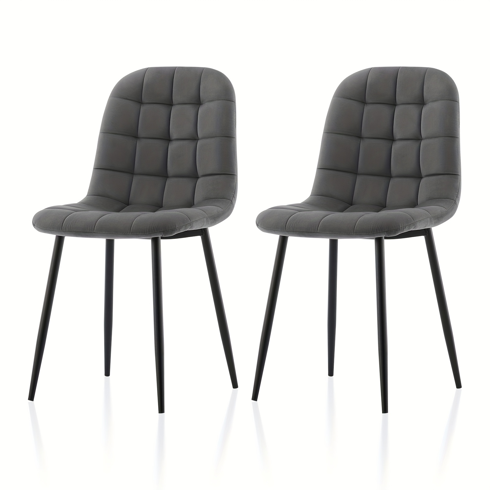 Dining Chairs Set Of 2/4 Velvet Upholstered Seat With High Back And Sturdy Metal Legs Room Dressing Lounge Leisure Chairs