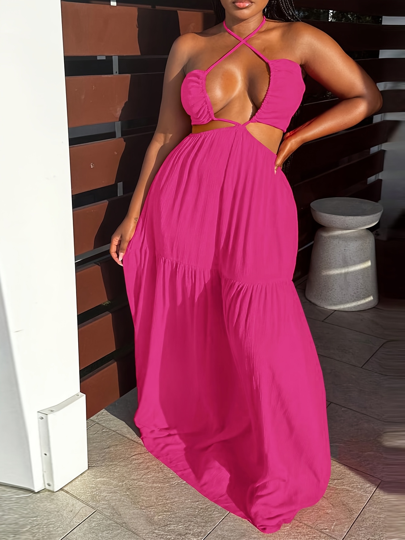 Fuchsia Pink Wedding Guest Dress Fuschia Summer Dress Vibrant Fuchsia Maxi L Fuchsia Pink Wedding Guest Dress Fuschia Summer Dress Vibrant Fuchsia Maxi L