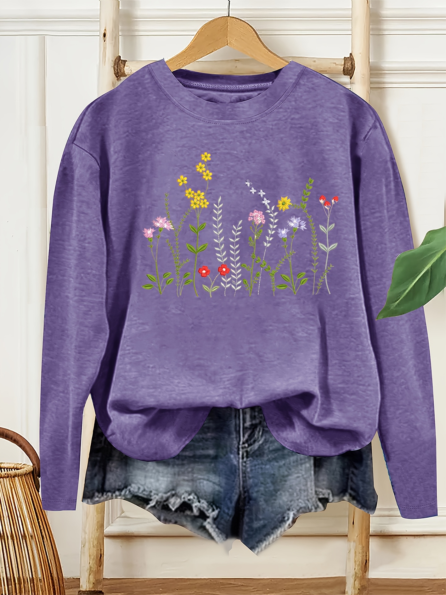 floral sweatshirt sold on Temu United States