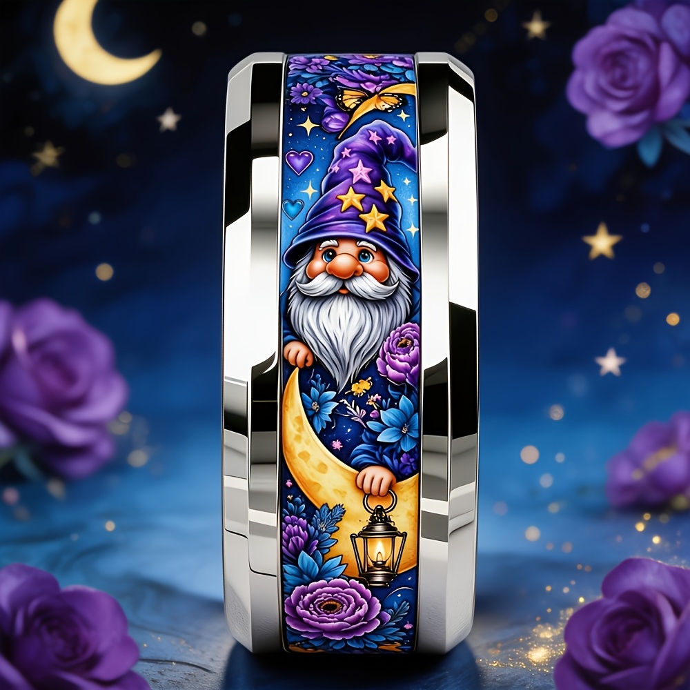 Fantasy Mystical Wizard Goblin Moon Starry Sky Ring