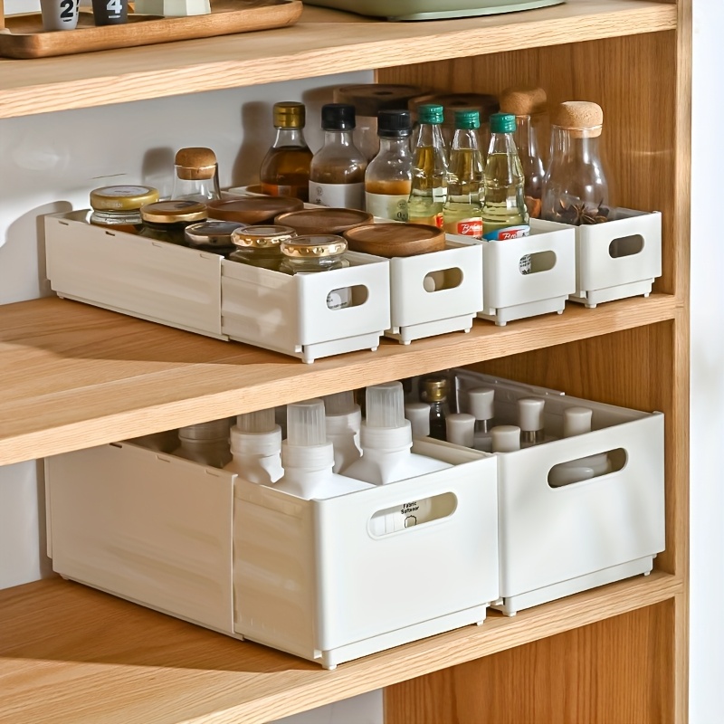 2/3pcs Expandable White Foldable Stackable Plastic Bins