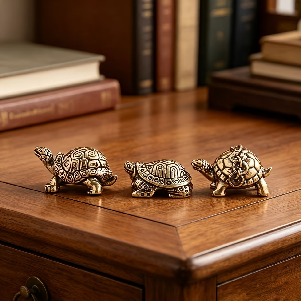 TEMU 3pcs Mini Turtle Metal Cute Creative Christmas Gift Halloween Ornament Desktop Old Ornament Retro Bedroom Handicraft Ornament Decoration Desktop