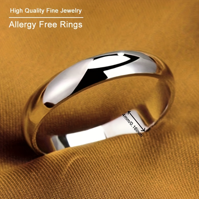 Elegant Stainless Steel Ring for Women - Waterproof, Fade-Resistant, Stackable Design - Perfect for Engagement & Wedding Gifts, All-Season Wear