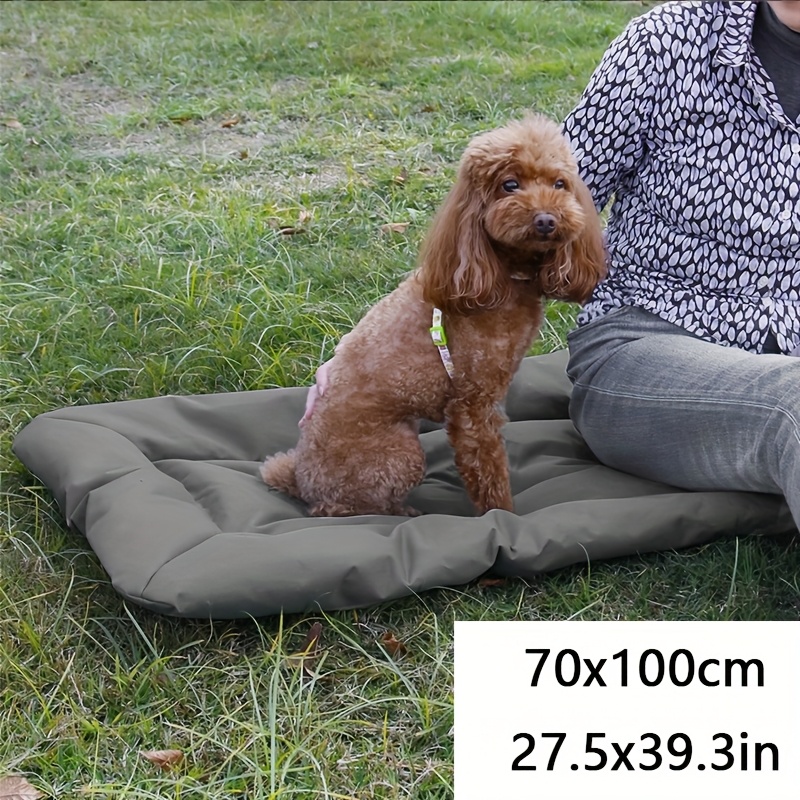 E-shop Graue Hundeboxmatte, tragbare faltbare Hundeauflage für den Außenbereich, quadratisches Design, tragbarer Ruhebereich für Hunde, geeignet für