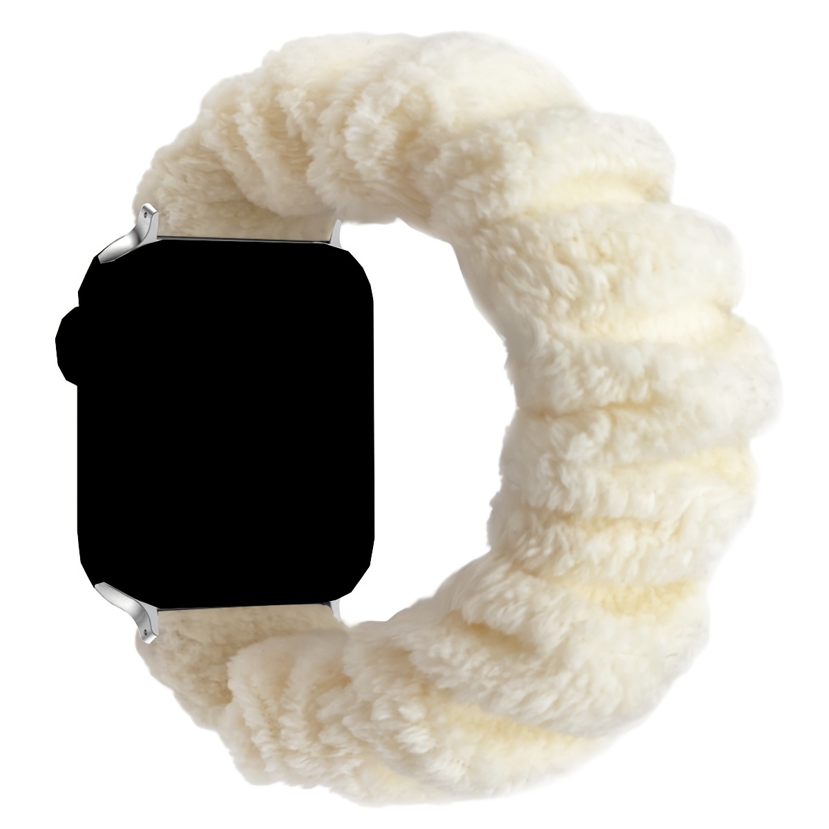 TEMU Soft Plush Bear Fur Smartwatch Band, Cozy And Warm Wrist Strap, Compatible For Watch 38mm, 40mm, 41mm, 42mm, 44mm, 45mm, 49mm, Featuring A Cute