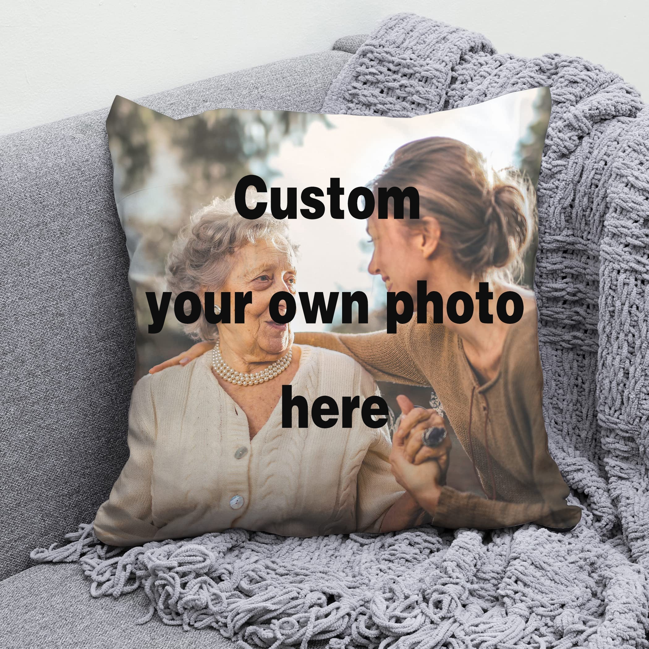 

(custom Photo) 1pc Personalized Single-sided Printed Throw Pillow With Custom Photo, Cushion With Insert With Custom Wedding Pictures, Gift For Lovers On Valentine's Day Wedding Anniversary