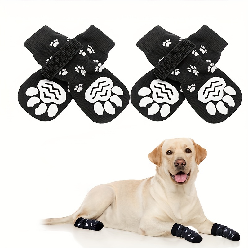 

4pcs Waterproof Dog Non-slip Socks, Pet Shoes, Breathable Outdoor Accessories, Size Runs 1 Size Larger, Suitable For Medium Large And Extra Large Dogs