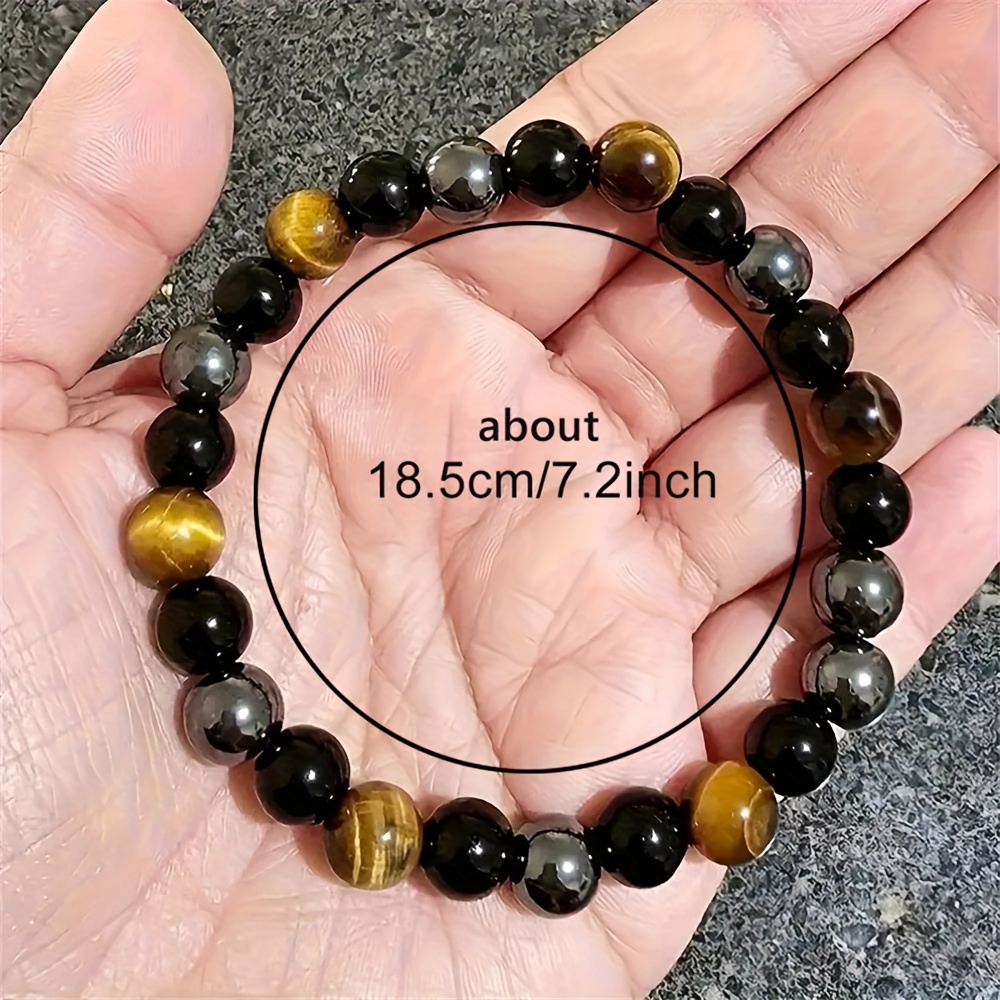 exquisite and fashionable tiger eye   protection bracelets for men and women unisex style couple bracelets     gift for   details 1