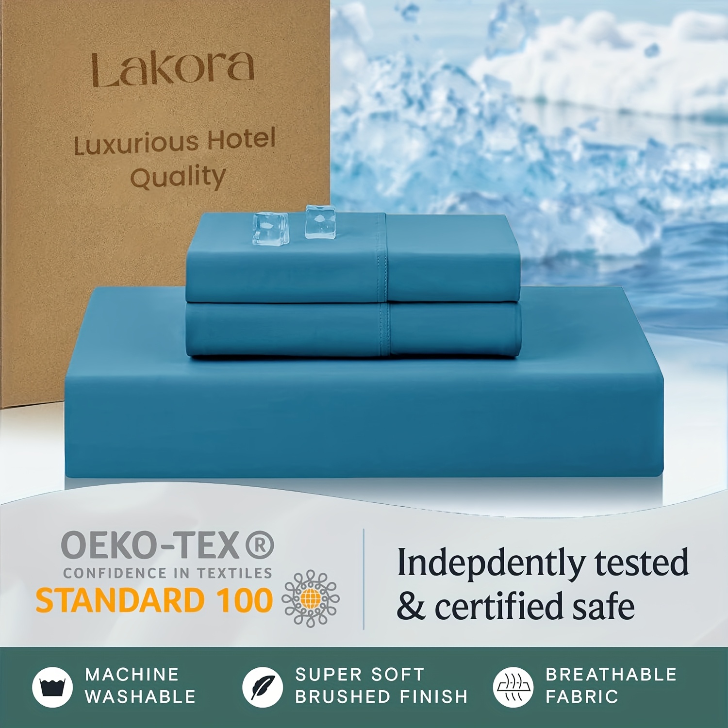 TEMU [hotel Quality Fitted Sheet Set]2025 Soft Breathable Cooling , King/queen/double/king/single Bed Fitted Sheet Set 2000tc For All , Deep Pocket