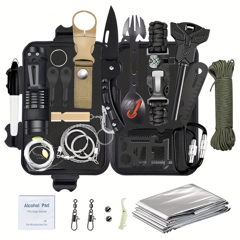 31/34 In 1 Survival Gear, Survival Kit Emergency Kit, Equipment Gear,  Camping Accessories For Outdoor Emergency Camping Hiking