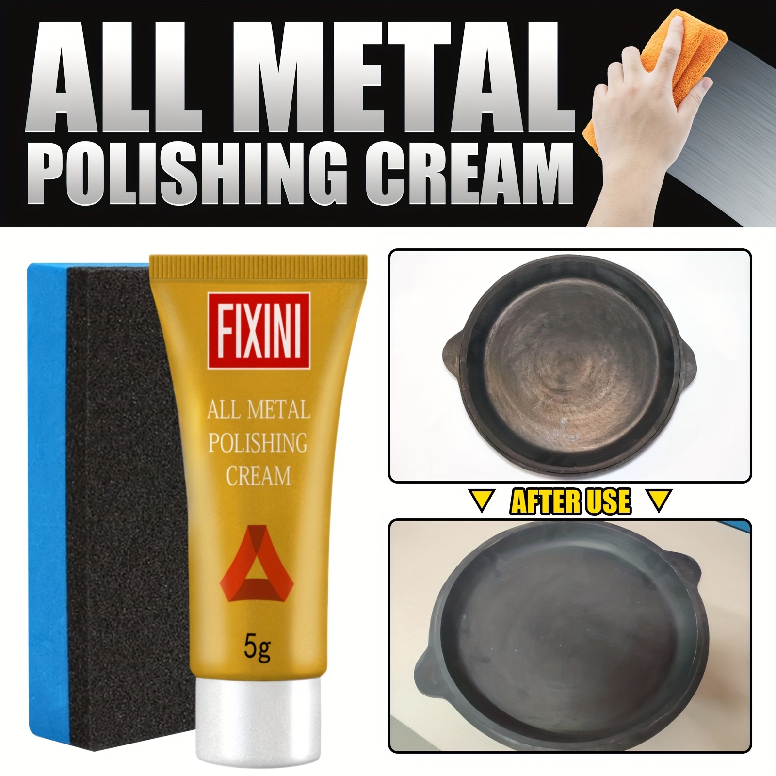 multi purpose metal polishing rust removal paste strong cleaning gel for kitchen copper more low odor glycerin infused details 2