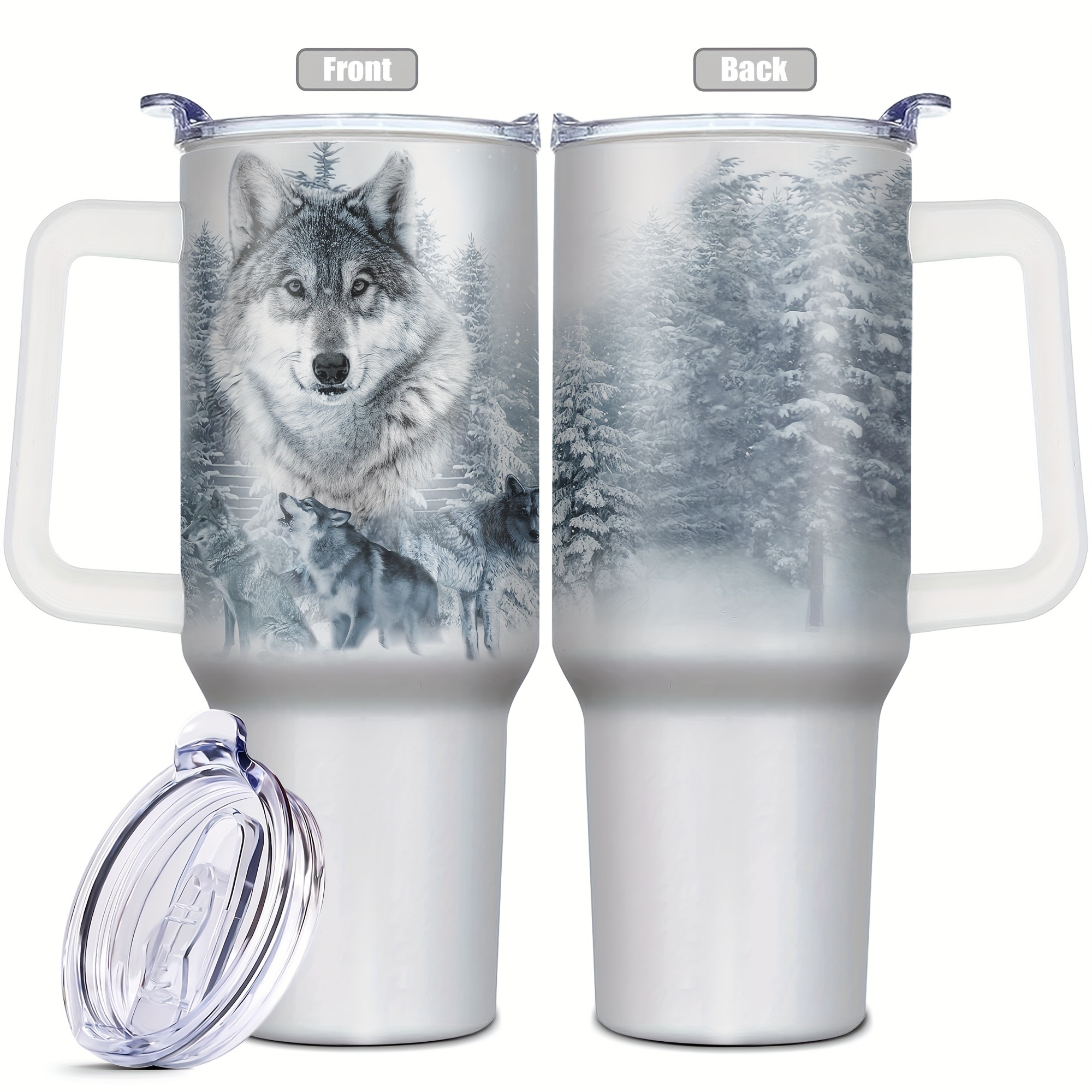 

40oz Snow Wolf Humor Tumbler - Bpa-free, Reusable Metal Mug With Lid For Travel & Gifts - Perfect For Women, Mom, Sisters, Teachers, Coworkers On Christmas, Birthdays, Graduations