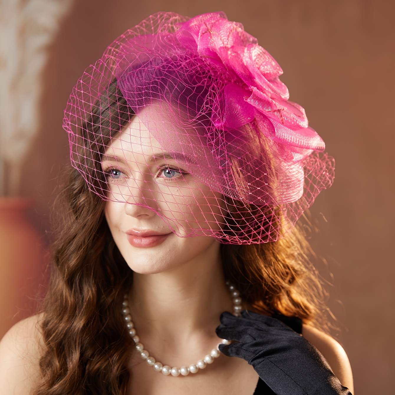 Cerchietto per capelli rosso con rosa irlandese - Donna - Accessori