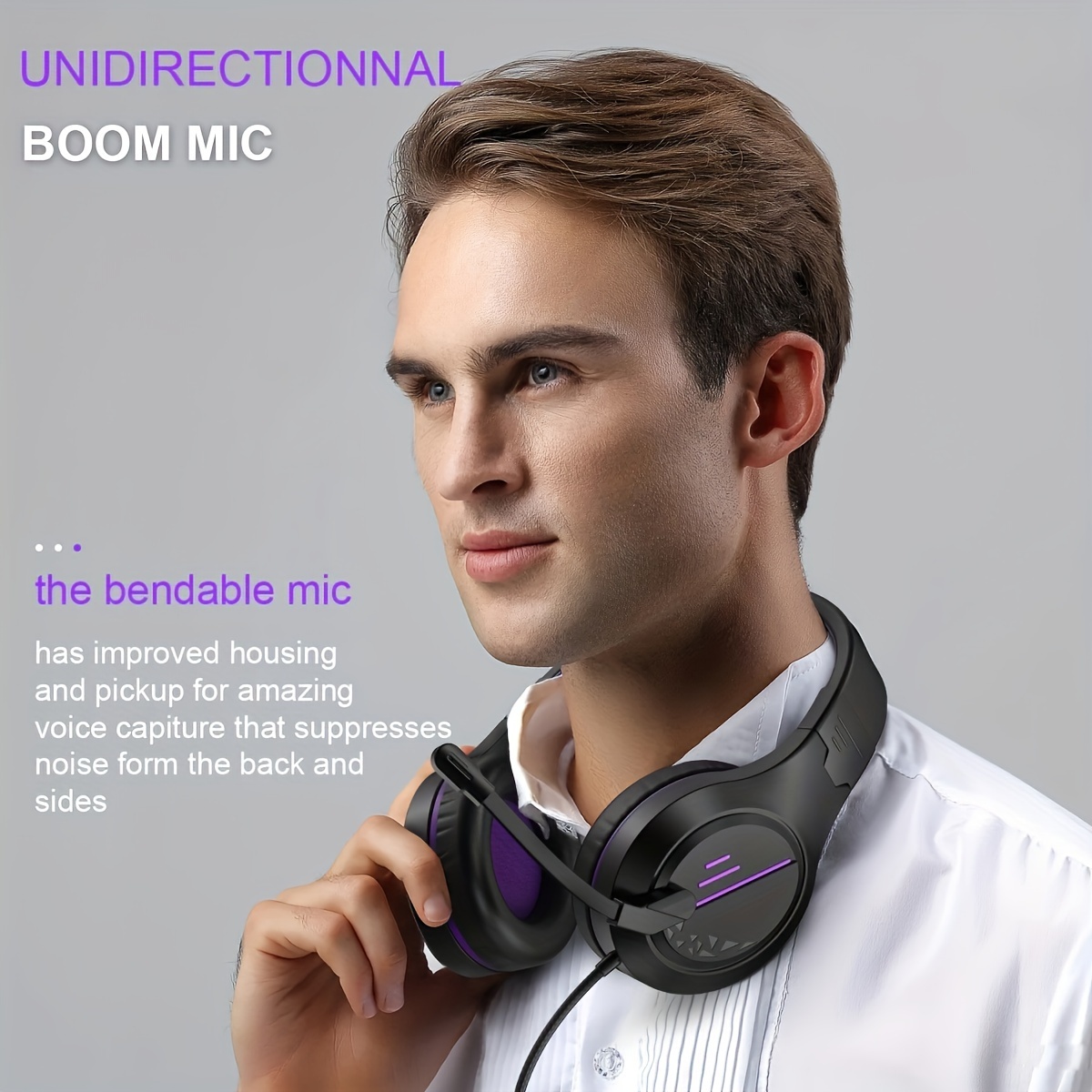 Microphone Purple Headset For Ps4 Ear Gaming Headset Noise