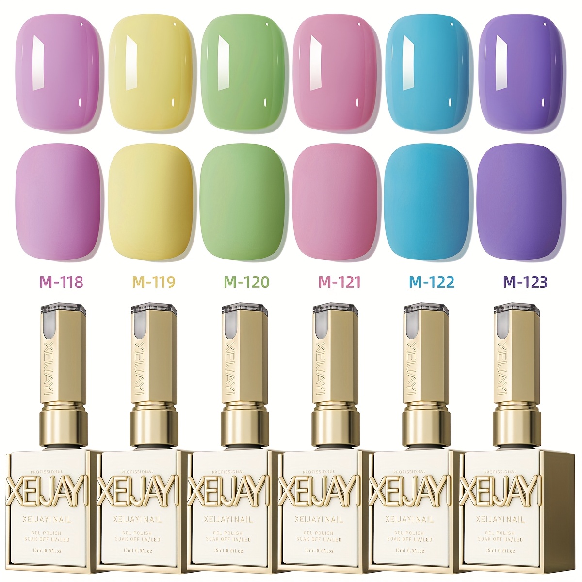 Spring Nail Fashion 2025 Nail 6-color Set 15ml New Popular Series Nail Gel Semi-permanent Nail Soak Led Nail Salon Nail Salon Gel
