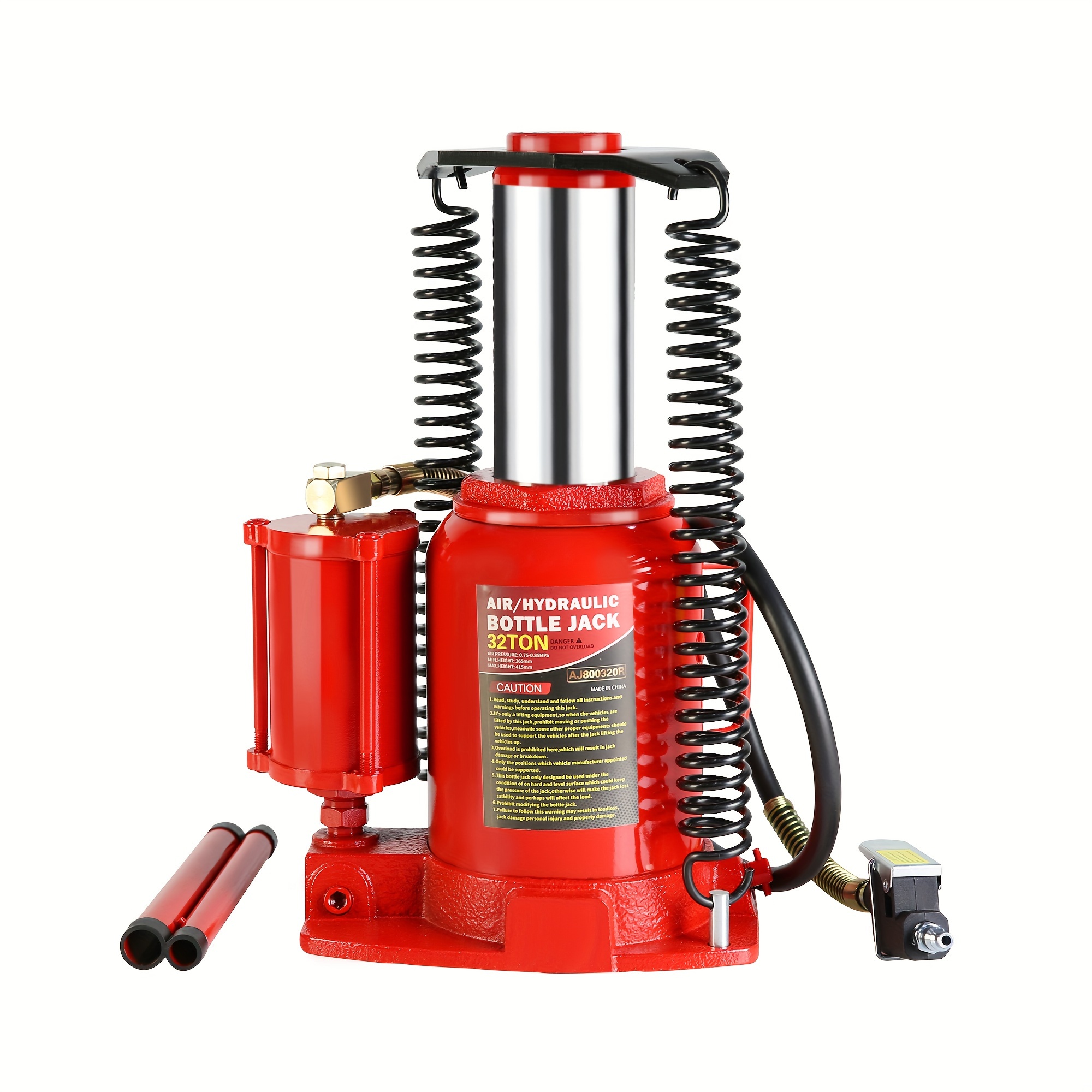 TEMU 32-ton Hydraulic Bottle Jack Air-operated Bottle Jack Lift Portable Low Profile Manual Jack Air Jack With Handle