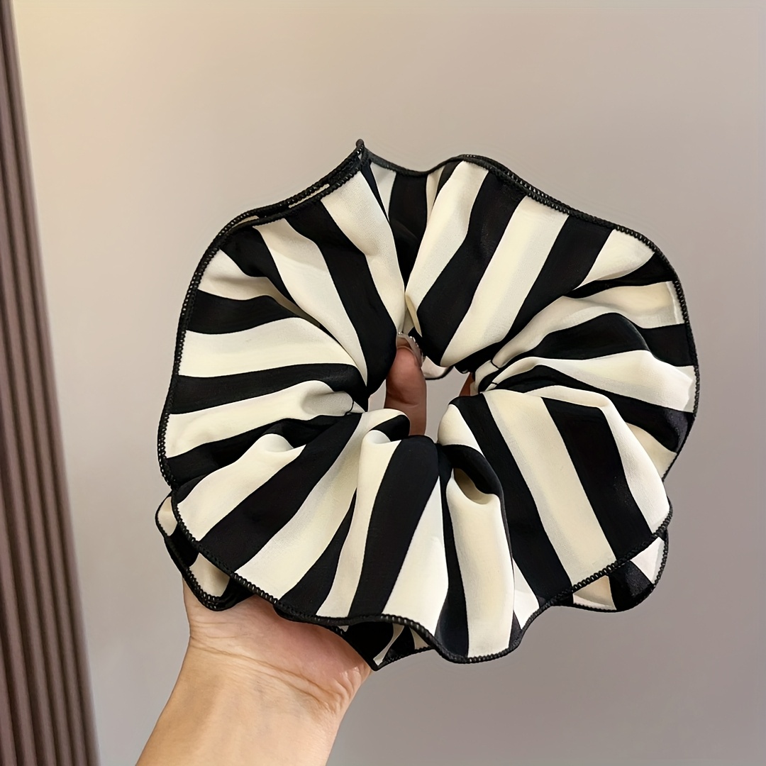 TEMU 1pc Gras Zèbre Tendance Haut de Gamme, Accessoire de Cheveux Niche Facile à Mettre à l'Arrière de , Corde à Cheveux