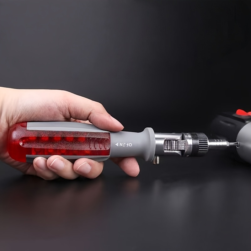 10 in 1 manual ratchet screwdriver set heavy duty metal tool kit with rotating head concealed batch slot no electricity or battery needed for tight spaces   durable construction Product details 3