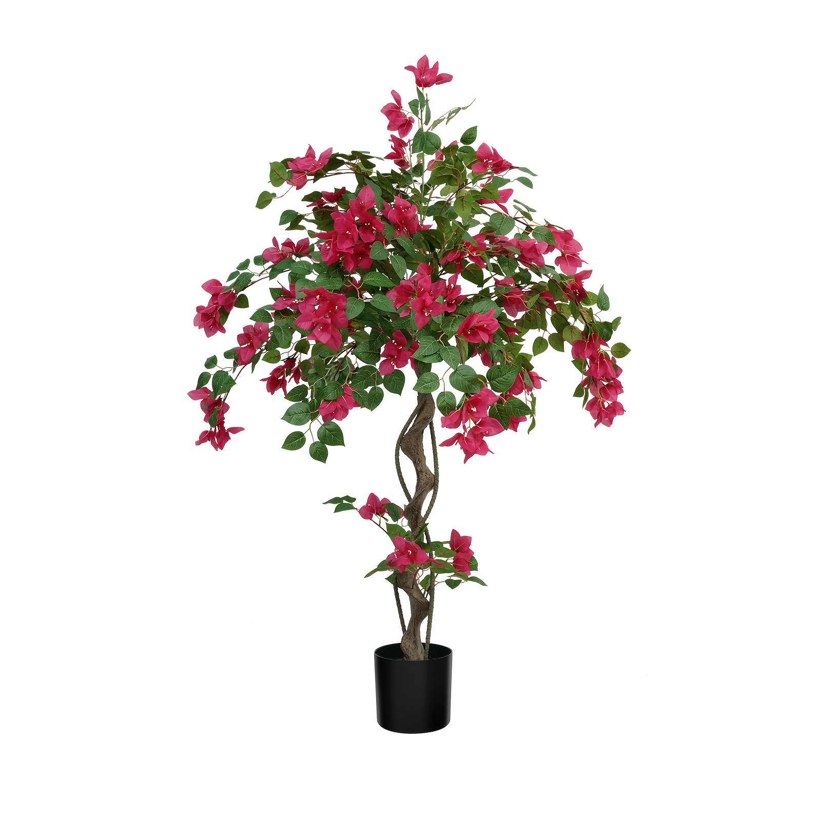 Image of Artificial Indoor Outdoor, Large Fake Potted Plant With Rose Red Flowers Uv Resistant, Realistic Flower Tree For Living Room Corner Front Door Patio Garden, Spring Summer Autumn Home Decor