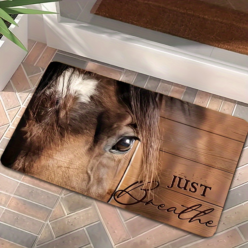 TEMU Single Piece Doormat, Suitable For Various Areas Like The Kitchen, Living Room, Laundry, And Bathroom, With A Thickness Of 1cm, Home Decoration