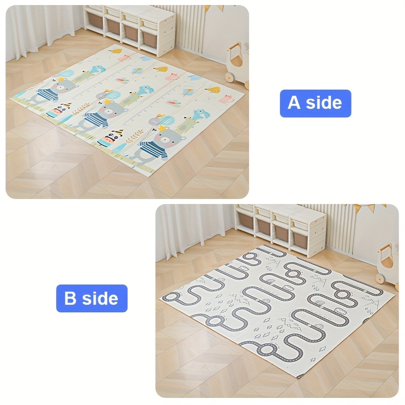 E-shop Doppelseitige faltbare Babyspielmatte, Kinderspielmatte für das Wohnzimmer, XPE-Schaumstoffmaterial, rutschfeste Oberfläche, leicht zu reinigen
