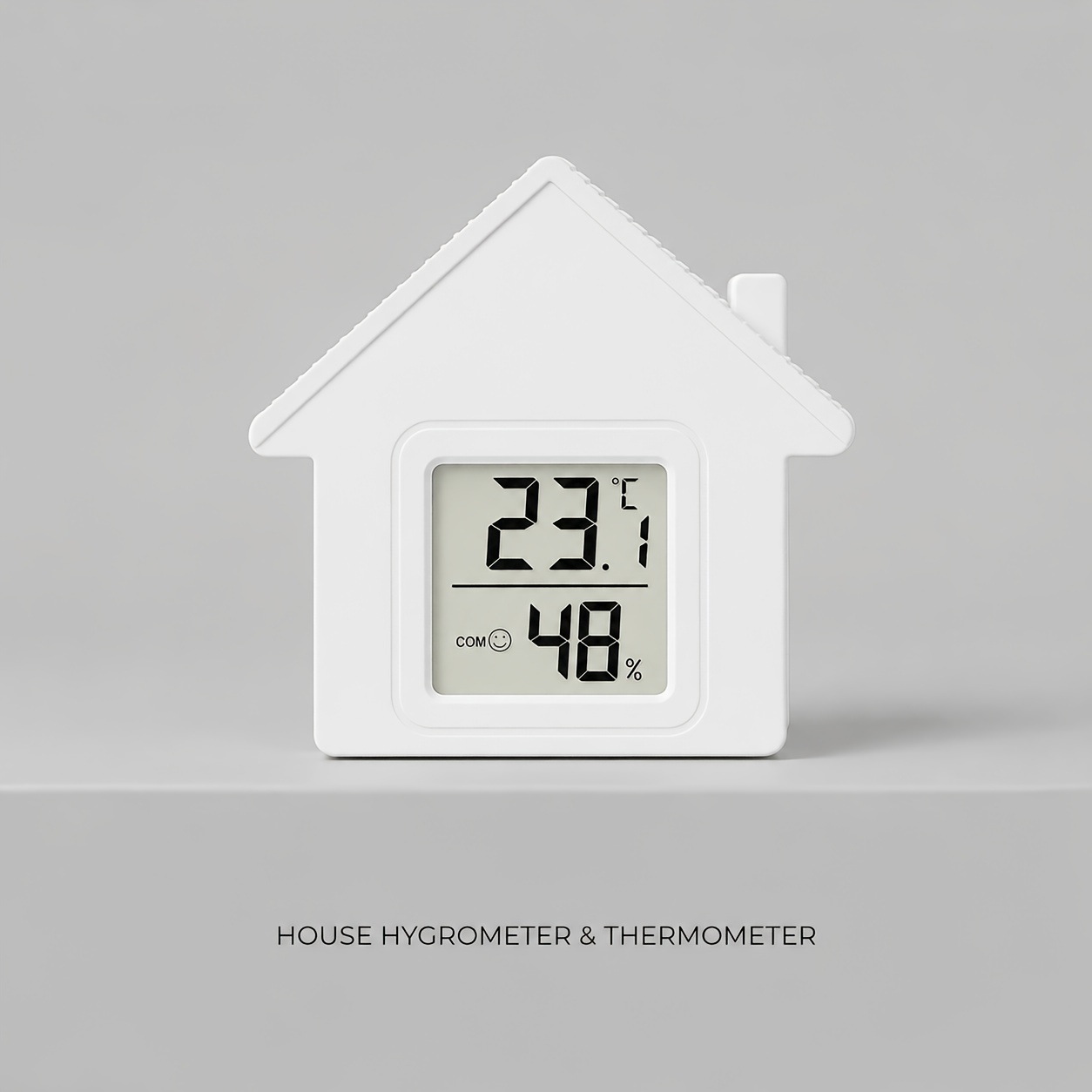 Mini House-shaped Thermo-hygrometer With Electronic Display, Suitable For Indoor And Outdoor Use, No Power Cord Or Batteries Required