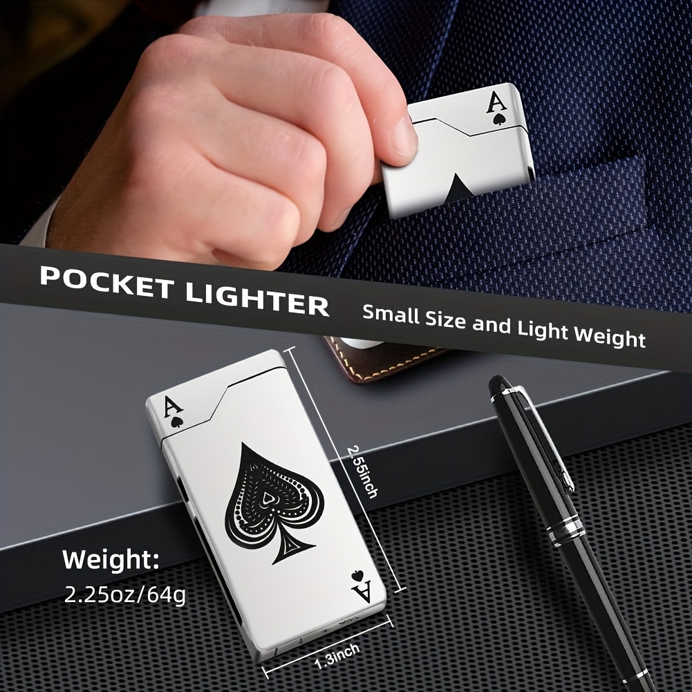a   ace patterned electronic lighter windproof lighter outdoor lighter home lighter Product details 2